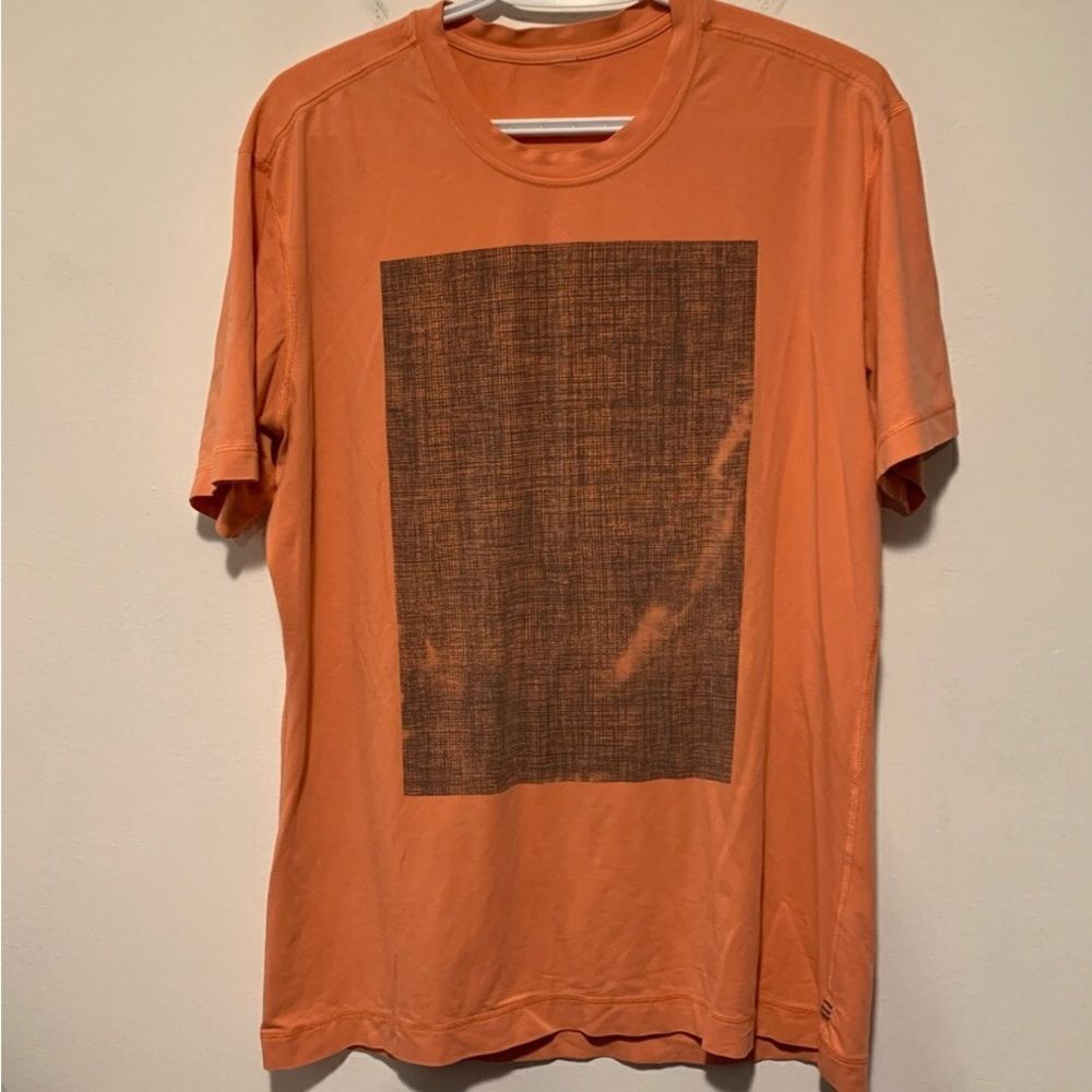 lululemon athletica Orange and Black Short Sleeve Tee